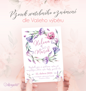 Svatební oznámení A6 Vzorek | SK25