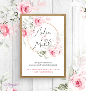 Svatební oznámení A6 / kraft | SK28