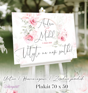 Svatební plakát 70 × 50 | Kolekce dle vlastního výběru