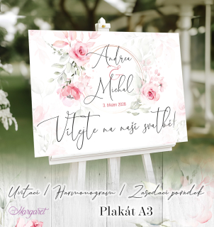 Svatební plakát A3 | Kolekce dle vlastního výběru