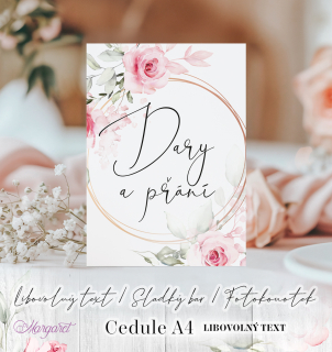 Svatební cedule A4 | Kolekce dle vlastního výběru