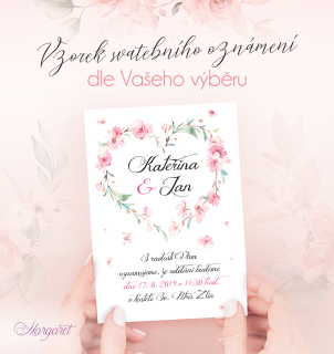 Svatební oznámení A6 Vzorek | SK30