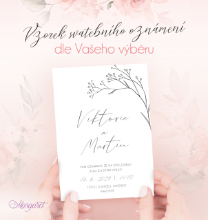 Svatební oznámení A6 Vzorek | SK31