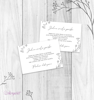 Kartička s prosbou o dar | SK31