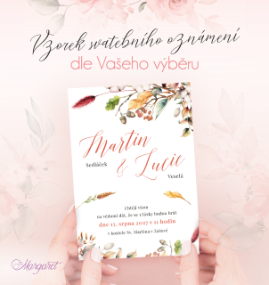 Svatební oznámení A6 Vzorek | SK32