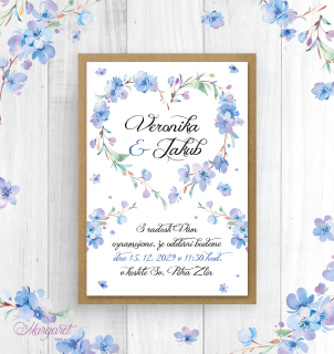 Svatební oznámení A6 / kraft | SK33