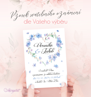 Svatební oznámení A6 Vzorek | SK33