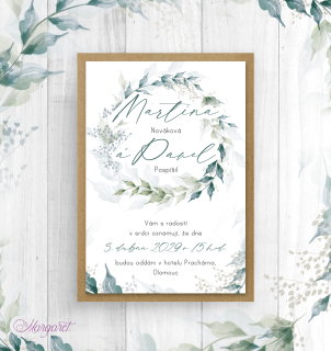 Svatební oznámení A6 / kraft | SK34