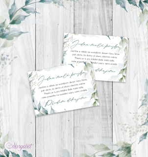 Kartička s prosbou o dar | SK34