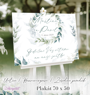 Svatební plakát 70 × 50 | Kolekce dle vlastního výběru