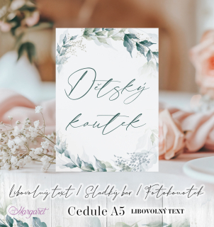 Svatební cedule A5 | Kolekce dle vlastního výběru