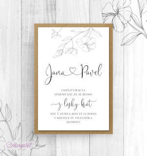 Svatební oznámení A6 / kraft | SK35