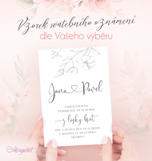 Svatební oznámení A6 Vzorek | SK35