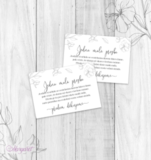 Kartička s prosbou o dar | SK35