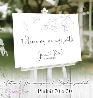 Svatební plakát 70 × 50 | Kolekce dle vlastního výběru