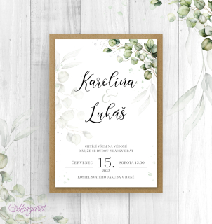 Svatební oznámení A6 / kraft | SK36