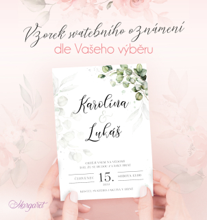 Svatební oznámení A6 Vzorek | SK36