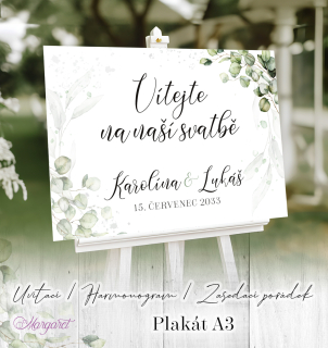 Svatební plakát A3 | Kolekce dle vlastního výběru