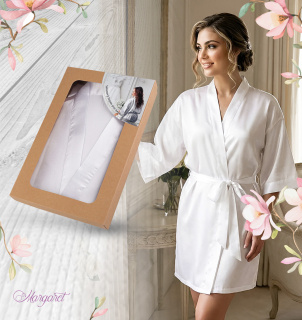 Saténový župan pro nevěstu