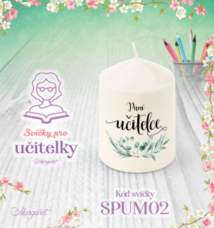 Svíčka s potiskem – Pro učitelky / Malá | Motiv 2