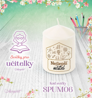 Svíčka s potiskem – Pro učitelky / Malá | Motiv 6