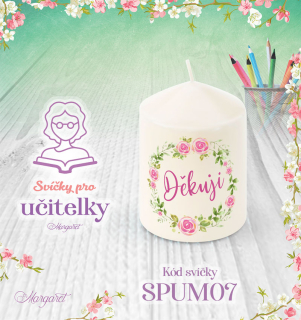 Svíčka s potiskem – Pro učitelky / Malá | Motiv 7