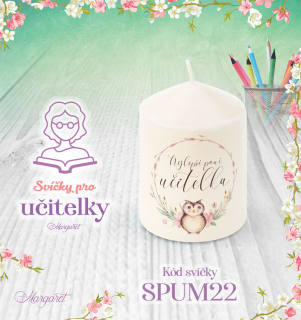 Svíčka s potiskem – Pro učitelky / Malá | Motiv 22