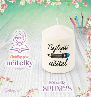 Svíčka s potiskem – Pro učitelky / Malá | Motiv 28