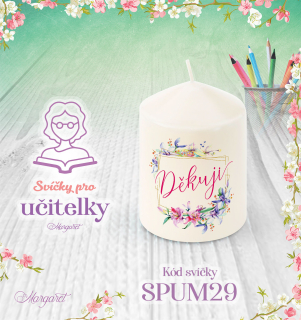 Svíčka s potiskem – Pro učitelky / Malá | Motiv 29
