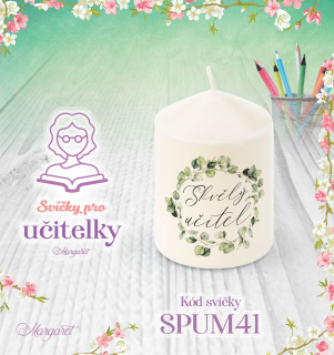 Svíčka s potiskem – Pro učitelky / Malá | Motiv 41