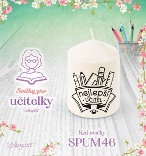 Svíčka s potiskem – Pro učitelky / Malá | Motiv 46