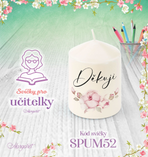 Svíčka s potiskem – Pro učitelky / Malá | Motiv 52
