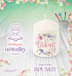 Svíčka s potiskem – Pro učitelky / Malá | Motiv 57