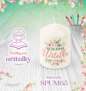 Svíčka s potiskem – Pro učitelky / Malá | Motiv 65
