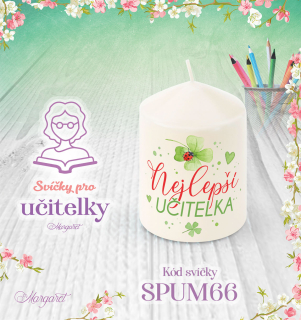 Svíčka s potiskem – Pro učitelky / Malá | Motiv 66