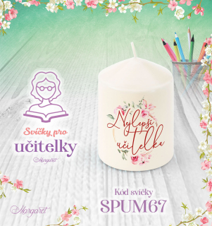 Svíčka s potiskem – Pro učitelky / Malá | Motiv 67