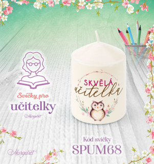 Svíčka s potiskem – Pro učitelky / Malá | Motiv 68