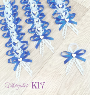 Krajkové svatební vývazky K17 (Royal Blue)