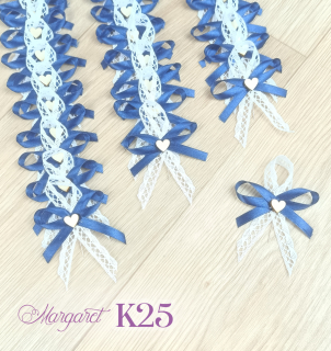 Krajkové svatební vývazky K25 (Navy Blue)