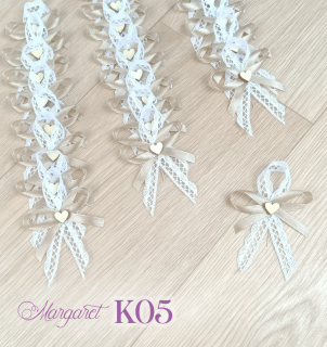 Krajkové svatební vývazky K05 (Cold Gold)