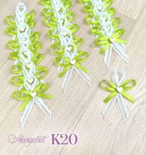 Krajkové svatební vývazky K20 (Green Apple)