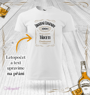 Narozeninové tričko „Zrození legendy“ – bílé | Oslava narozenin