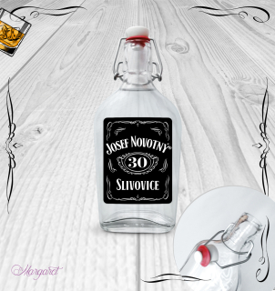 Skleněná placatka s etiketou | Whiskey POZV_01