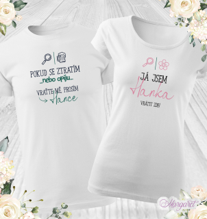 Párová trička Pokud se ztratím... | 2 ks