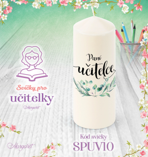 Svíčka s potiskem – Pro učitelky | Velká